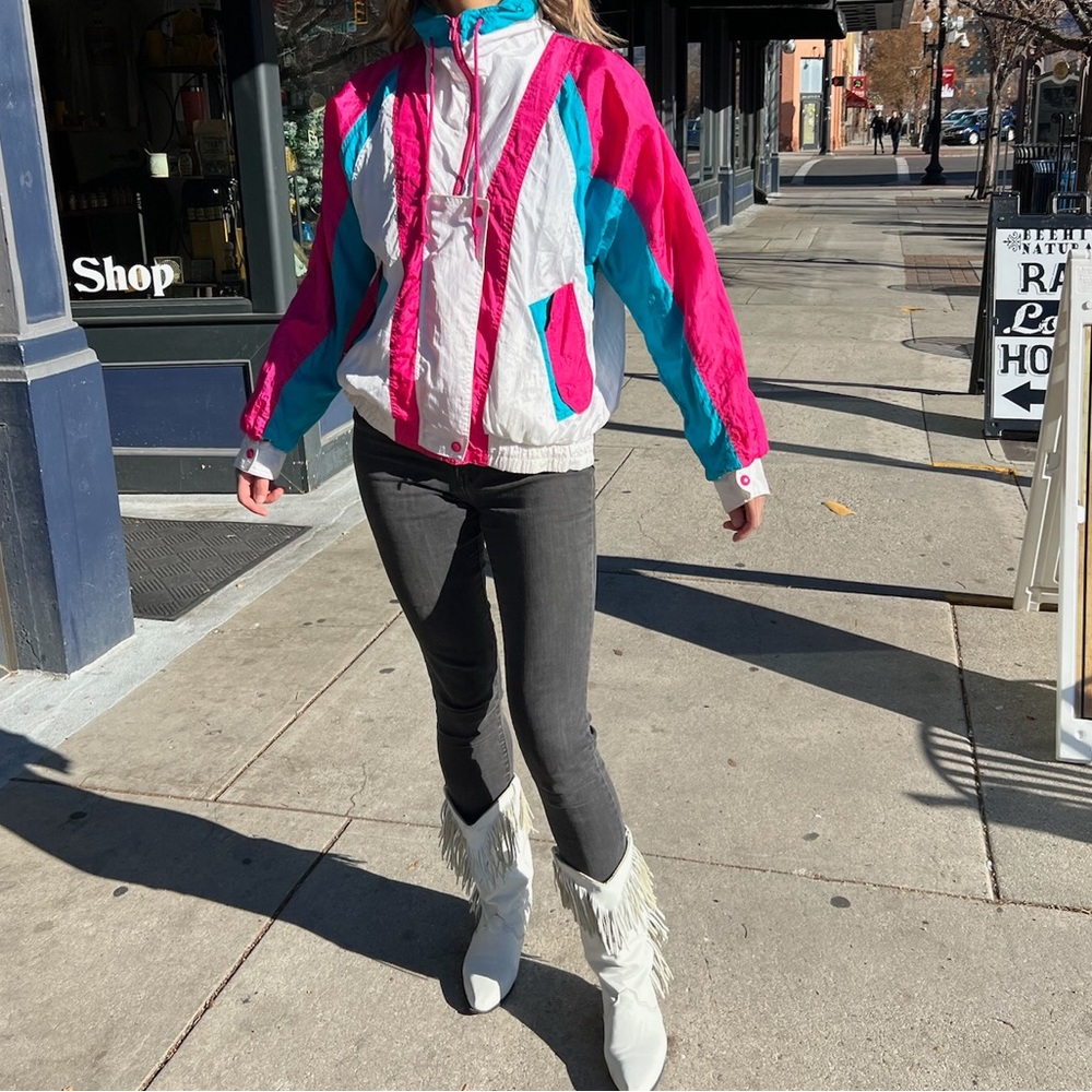Vintage rainbow windbreaker